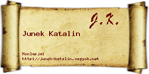 Junek Katalin névjegykártya