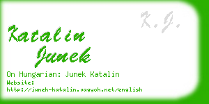 katalin junek business card